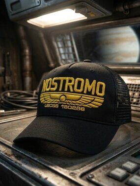 Retro Alien Nostromo Hat USCSS 180286 Movie Gold Black Cotton Rope Snapback New